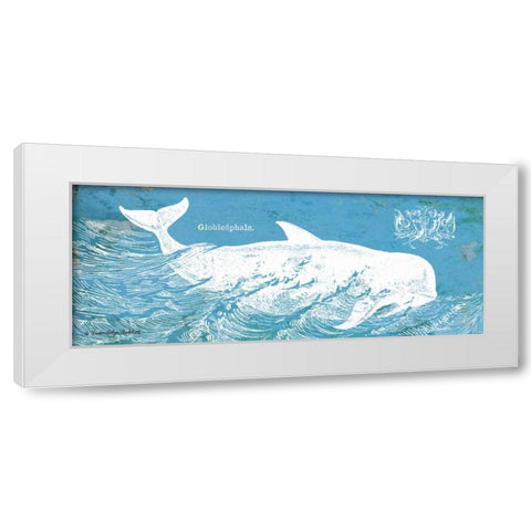 Caribbean Whale I White Modern Wood Framed Art Print by Babbitt, Gwendolyn