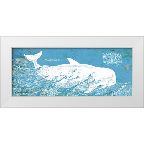 Caribbean Whale I White Modern Wood Framed Art Print by Babbitt, Gwendolyn
