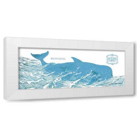 Whale on White I White Modern Wood Framed Art Print by Babbitt, Gwendolyn