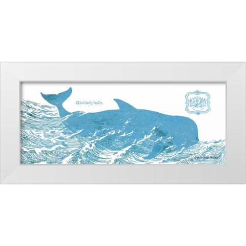 Whale on White I White Modern Wood Framed Art Print by Babbitt, Gwendolyn