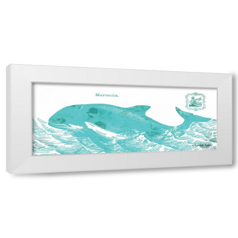 Whale on White II White Modern Wood Framed Art Print by Babbitt, Gwendolyn