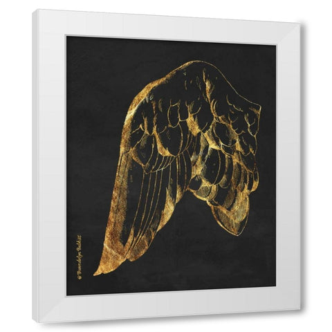 Gold Wing I White Modern Wood Framed Art Print by Babbitt, Gwendolyn