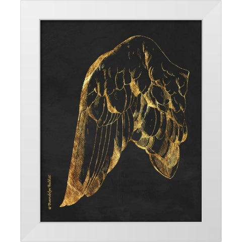 Gold Wing I White Modern Wood Framed Art Print by Babbitt, Gwendolyn