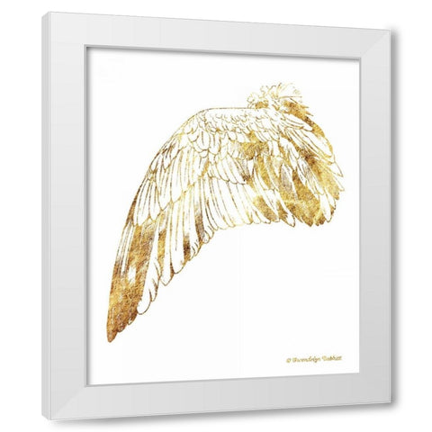 Gold Wing III White Modern Wood Framed Art Print by Babbitt, Gwendolyn