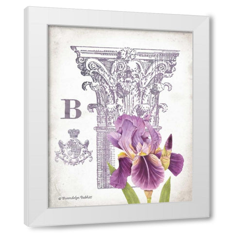 Column and Flower B White Modern Wood Framed Art Print by Babbitt, Gwendolyn