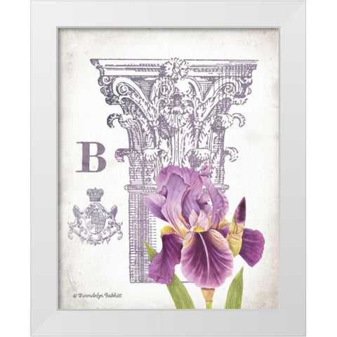 Column and Flower B White Modern Wood Framed Art Print by Babbitt, Gwendolyn