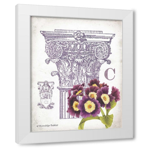 Column and Flower C White Modern Wood Framed Art Print by Babbitt, Gwendolyn