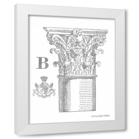Gray Column B White Modern Wood Framed Art Print by Babbitt, Gwendolyn