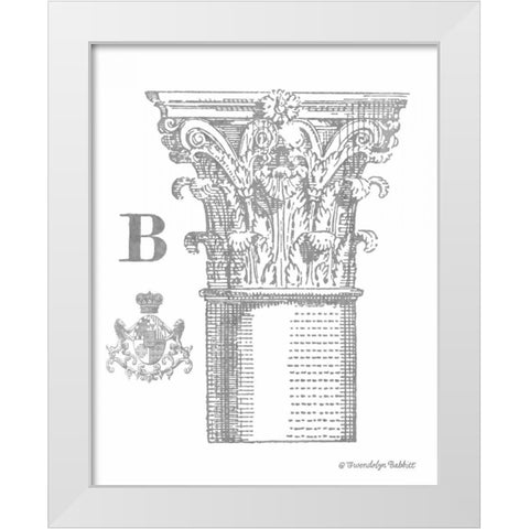 Gray Column B White Modern Wood Framed Art Print by Babbitt, Gwendolyn