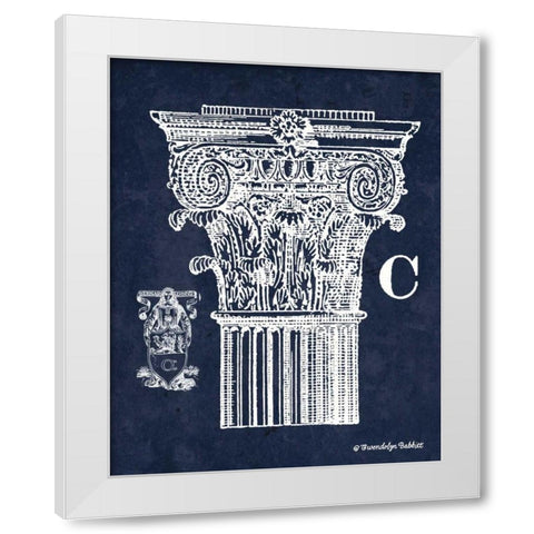 White Column C White Modern Wood Framed Art Print by Babbitt, Gwendolyn
