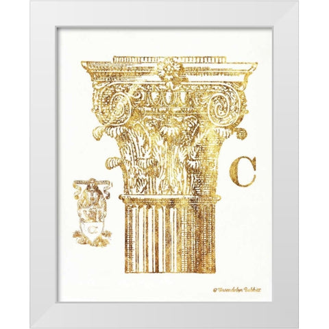 Gold Column C White Modern Wood Framed Art Print by Babbitt, Gwendolyn