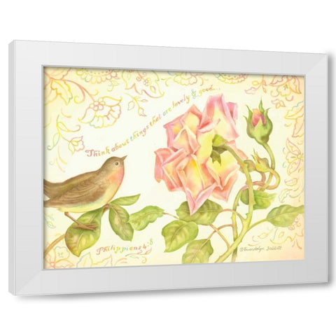 Think White Modern Wood Framed Art Print by Babbitt, Gwendolyn