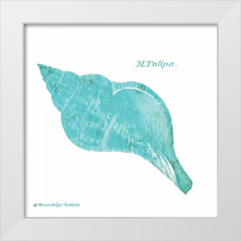 Shell on White V White Modern Wood Framed Art Print by Babbitt, Gwendolyn