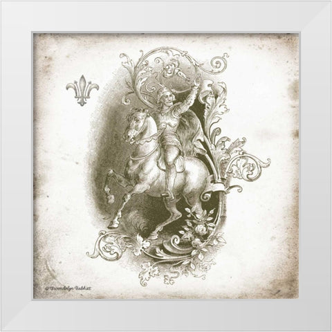 Horse and Man White Modern Wood Framed Art Print by Babbitt, Gwendolyn