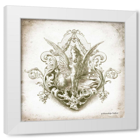 Pegasus White Modern Wood Framed Art Print by Babbitt, Gwendolyn