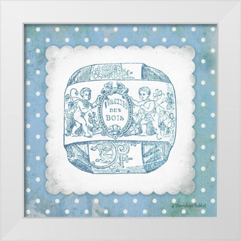 French Soap Blue I White Modern Wood Framed Art Print by Babbitt, Gwendolyn