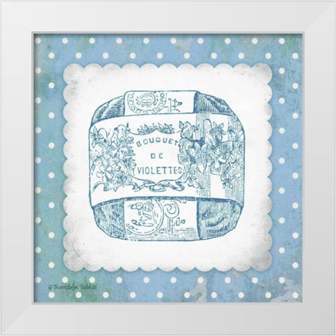 French Soap Blue II White Modern Wood Framed Art Print by Babbitt, Gwendolyn