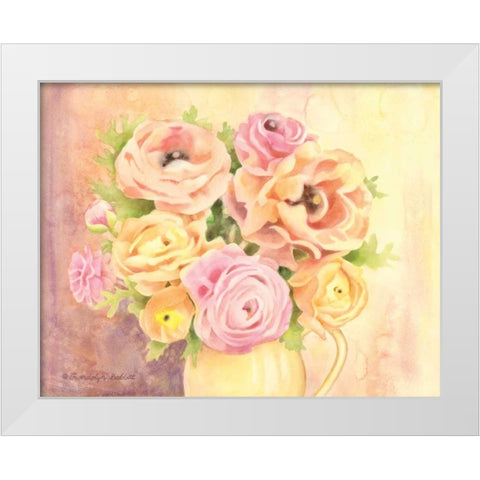 Rose Bouquet White Modern Wood Framed Art Print by Babbitt, Gwendolyn