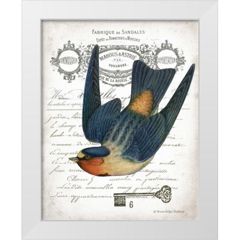 French Swallow I White Modern Wood Framed Art Print by Babbitt, Gwendolyn