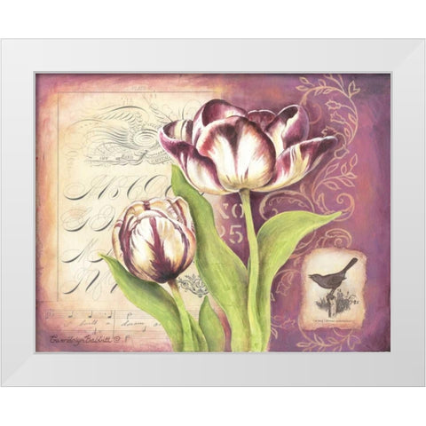 Tulip Collage I White Modern Wood Framed Art Print by Babbitt, Gwendolyn