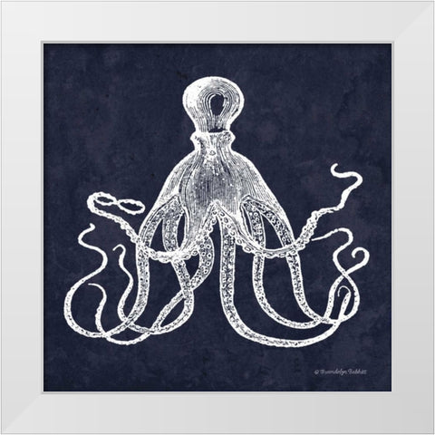 Octopi II White Modern Wood Framed Art Print by Babbitt, Gwendolyn