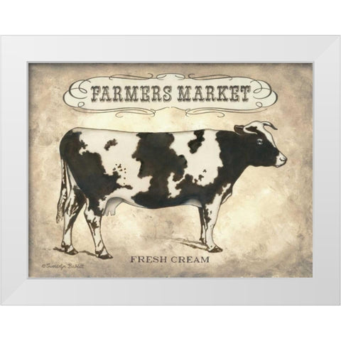 Farmers Market White Modern Wood Framed Art Print by Babbitt, Gwendolyn