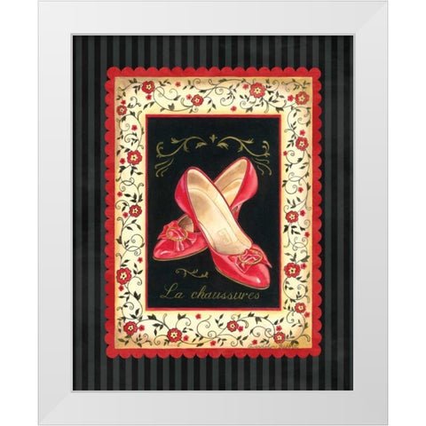 Dressed in Red III White Modern Wood Framed Art Print by Babbitt, Gwendolyn