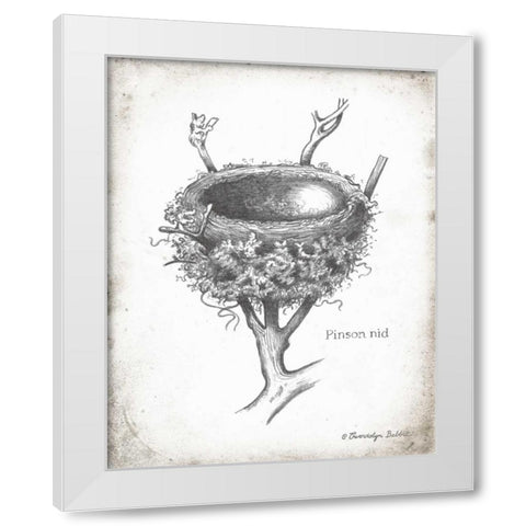 French Bird Nest II White Modern Wood Framed Art Print by Babbitt, Gwendolyn