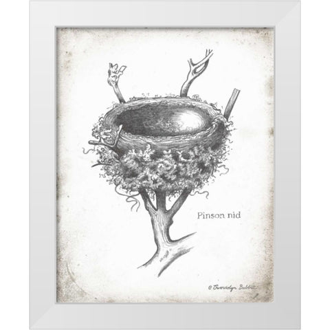 French Bird Nest II White Modern Wood Framed Art Print by Babbitt, Gwendolyn