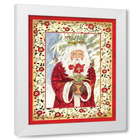Father Christmas White Modern Wood Framed Art Print by Babbitt, Gwendolyn