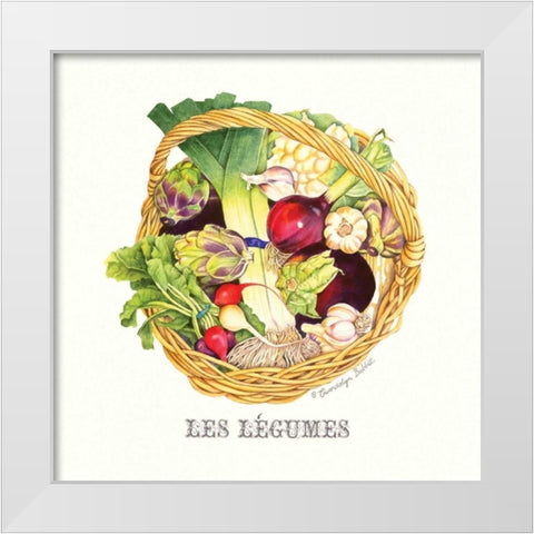 Les Legumes White Modern Wood Framed Art Print by Babbitt, Gwendolyn