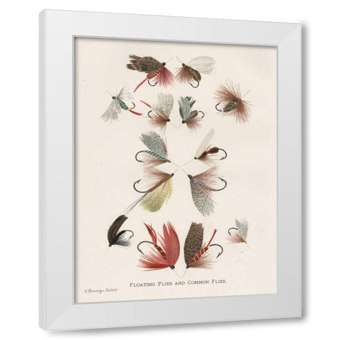 Fishing Flies II White Modern Wood Framed Art Print by Babbitt, Gwendolyn