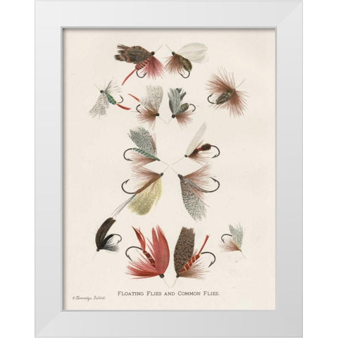 Fishing Flies II White Modern Wood Framed Art Print by Babbitt, Gwendolyn