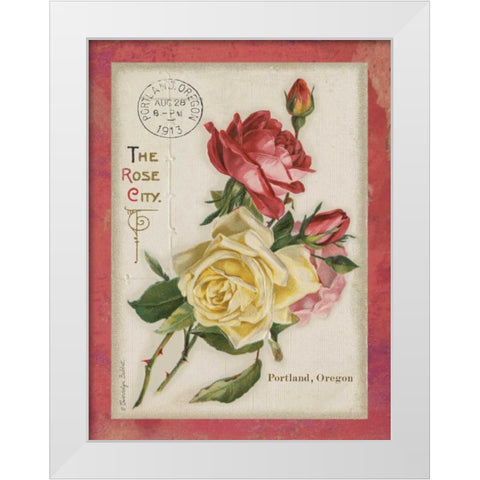 Rose City II White Modern Wood Framed Art Print by Babbitt, Gwendolyn