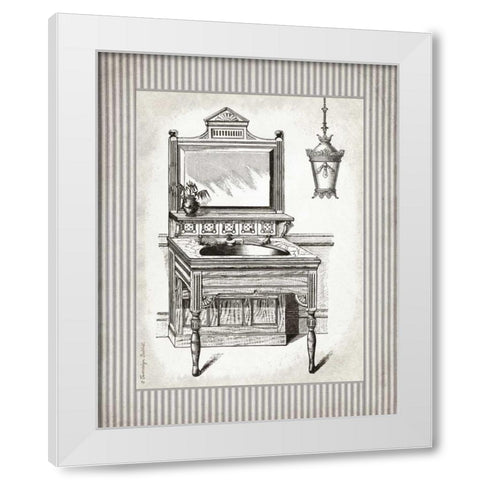 Victorian Sink Stripes I White Modern Wood Framed Art Print by Babbitt, Gwendolyn