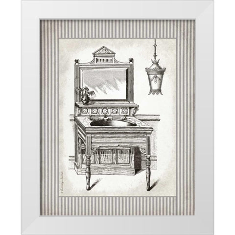 Victorian Sink Stripes I White Modern Wood Framed Art Print by Babbitt, Gwendolyn