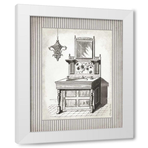 Victorian Sink Stripes II White Modern Wood Framed Art Print by Babbitt, Gwendolyn