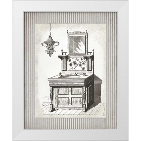 Victorian Sink Stripes II White Modern Wood Framed Art Print by Babbitt, Gwendolyn