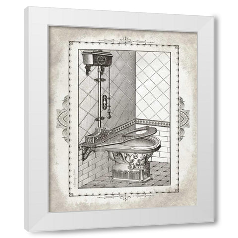 Victorian Toilet II White Modern Wood Framed Art Print by Babbitt, Gwendolyn