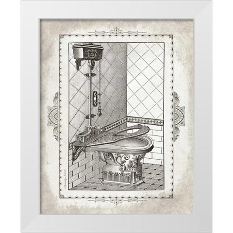 Victorian Toilet II White Modern Wood Framed Art Print by Babbitt, Gwendolyn