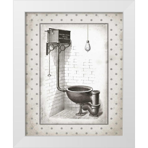Water Closet I White Modern Wood Framed Art Print by Babbitt, Gwendolyn