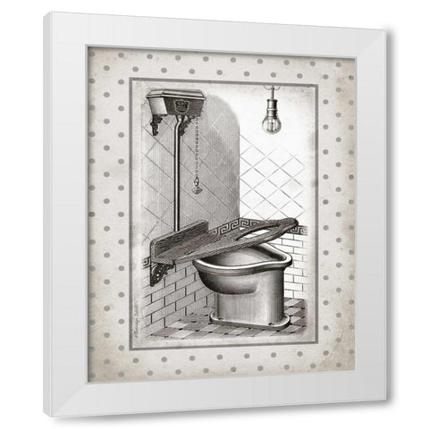 Water Closet II White Modern Wood Framed Art Print by Babbitt, Gwendolyn