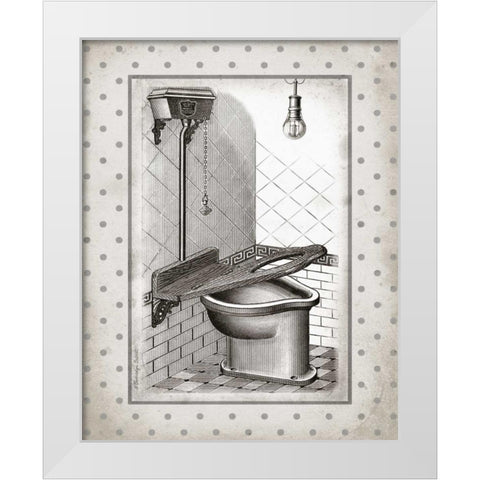 Water Closet II White Modern Wood Framed Art Print by Babbitt, Gwendolyn