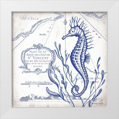 Seahorse on White II White Modern Wood Framed Art Print by Babbitt, Gwendolyn