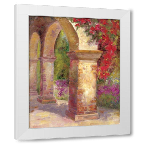 Pillar Adorned White Modern Wood Framed Art Print by Bailey, Carol