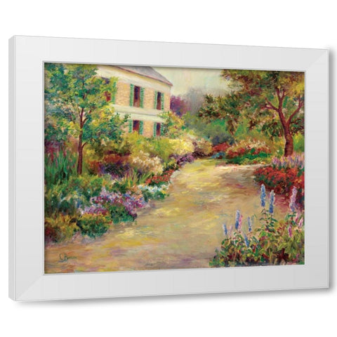 Monets House White Modern Wood Framed Art Print by Bailey, Carol