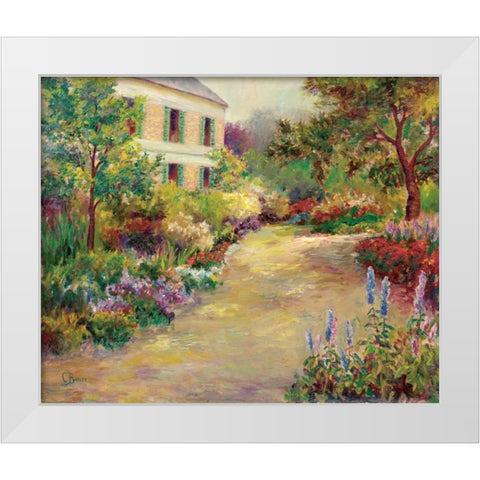 Monets House White Modern Wood Framed Art Print by Bailey, Carol