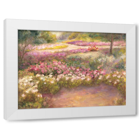 Along the Path White Modern Wood Framed Art Print by Bailey, Carol
