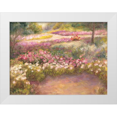 Along the Path White Modern Wood Framed Art Print by Bailey, Carol