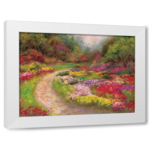 Butchart Gardens White Modern Wood Framed Art Print by Bailey, Carol